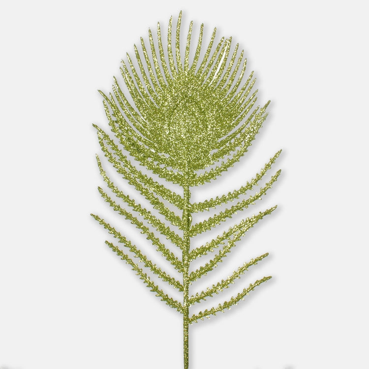 Aglaonema-lehti glitterillä Luutnantti Green - Tekokukat.fi