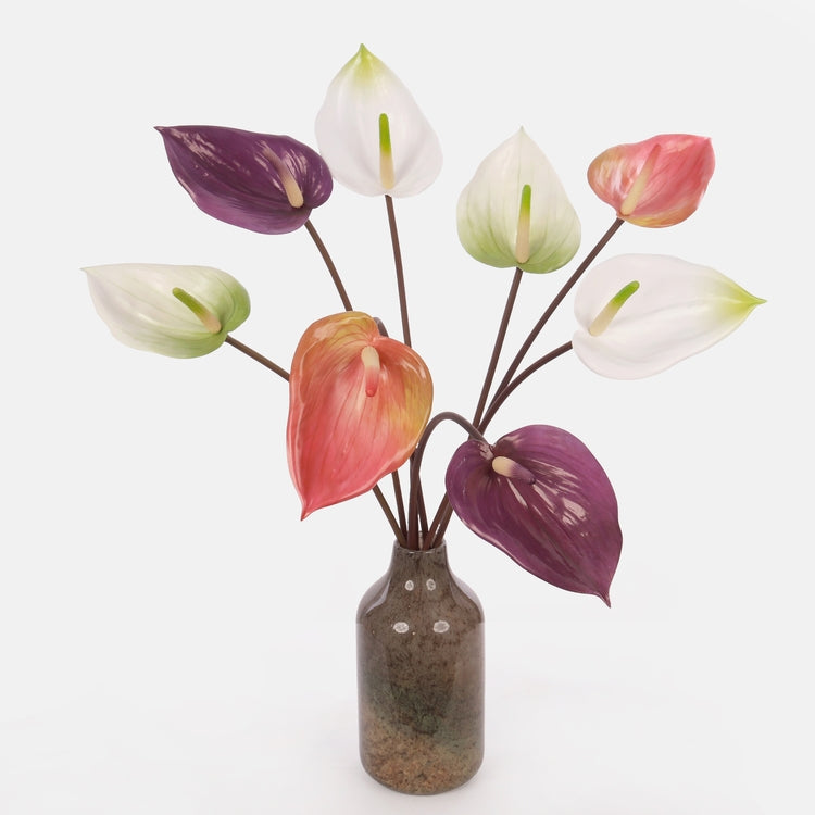 Anthurium XXL tekokukka satunnainen väri 1 - Tekokukat.fi