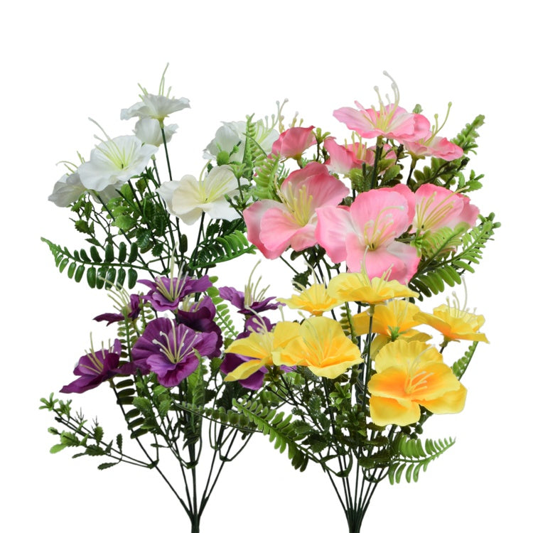Hibiscus x 7 tekokukkakimppu satunnainen väri - Tekokukat.fi