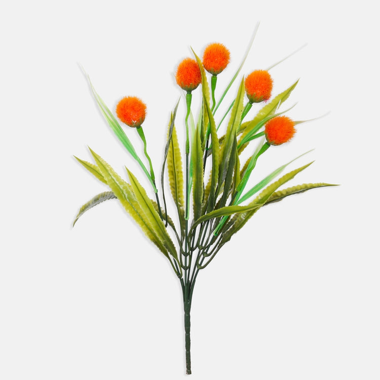 Koristeellinen kimppu tekokukkakimppu oranssi - Tekokukat.fi
