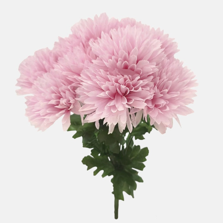 Krysanteemi x 12 tekokukkakimppu vaalea lila - Tekokukat.fi