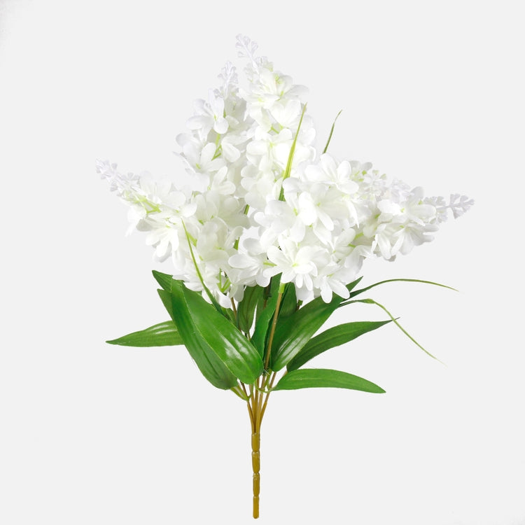 Lila x 5 tekokukkakimppu kermainen - Tekokukat.fi