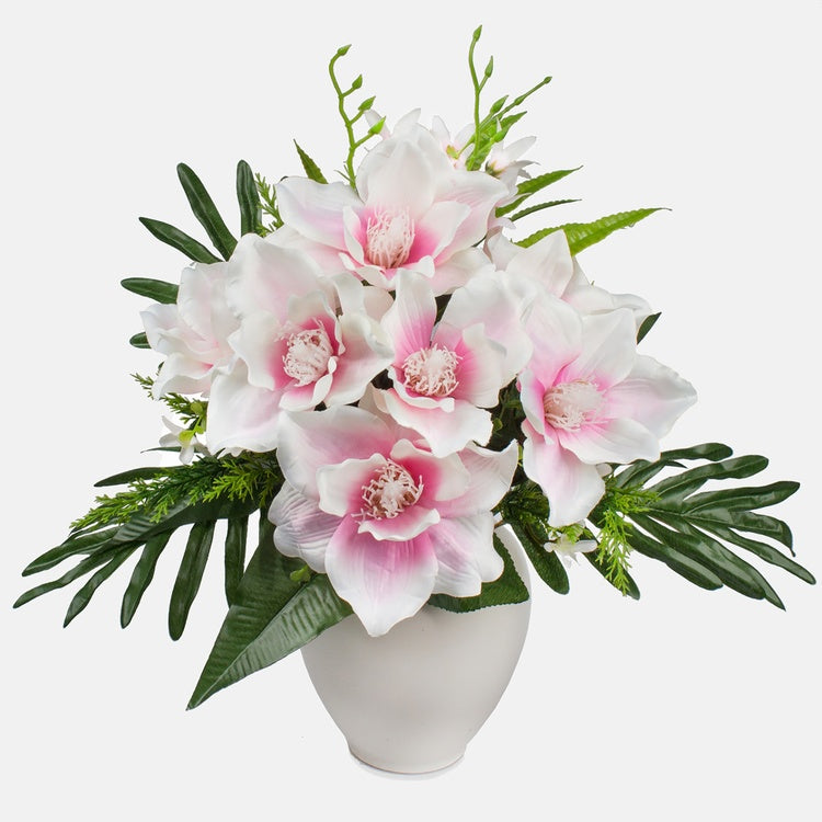 Magnolia tekokukkakimppu vaaleanpunainen - Tekokukat.fi