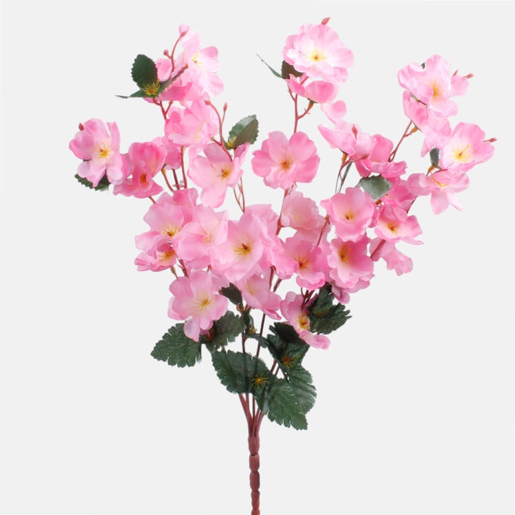 Omenapuu x 7 tekokukkakimppu vaaleanpunainen - Tekokukat.fi