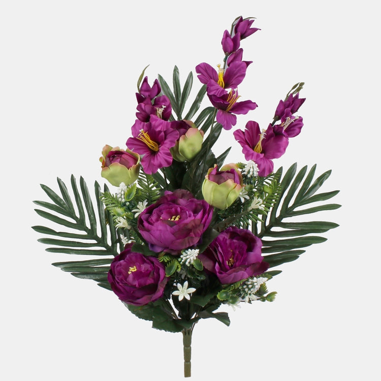 Pioni-gladiolus tekokukkakimppu violetti 60 cm - Tekokukat