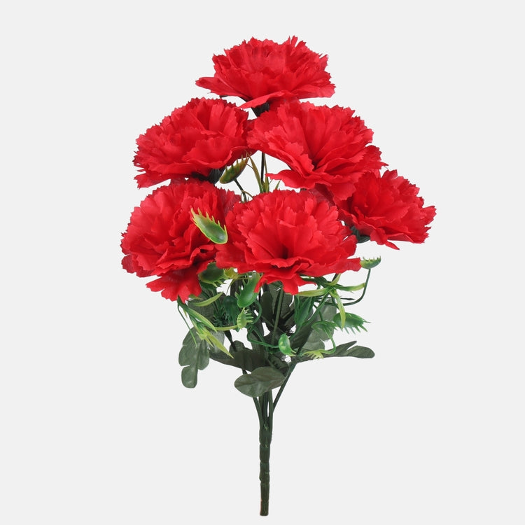 Punainen neilikka tekokukkakimppu 30 cm - Tekokukat
