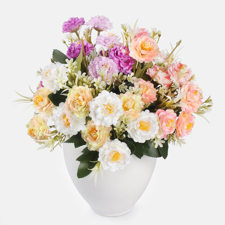 Ruusu x 5 tekokukkakimppu satunnainen väri 1 - Tekokukat.fi