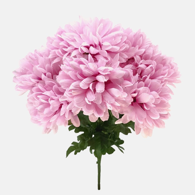 Helllila Chrysanthemen Kunstblumenstrauß 42 cm