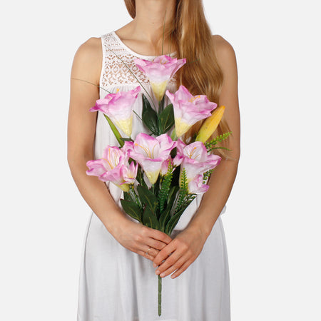 Amaryllis x 6 tekokukkakimppu vaalea violetti