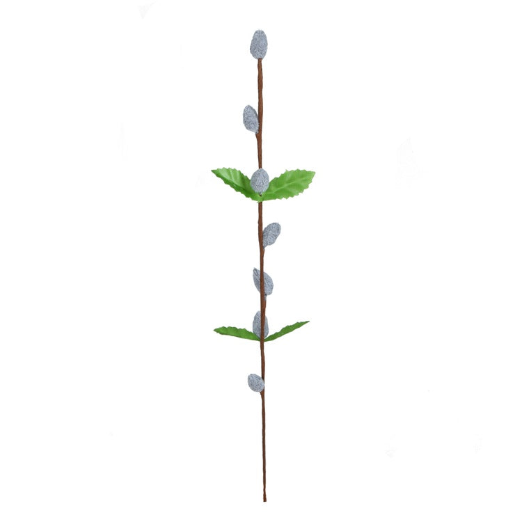 Grauer Weidenkätzchen-Kunstzweig 37 cm – Tekokukat