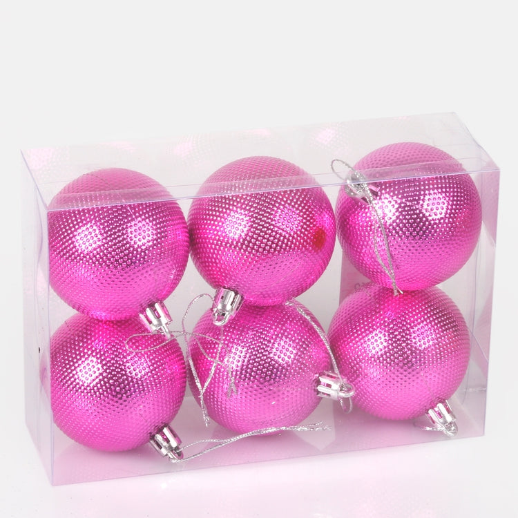 Joulukoristeita x 6 kpl Vaaleanpunainen - Tekokukat.fi