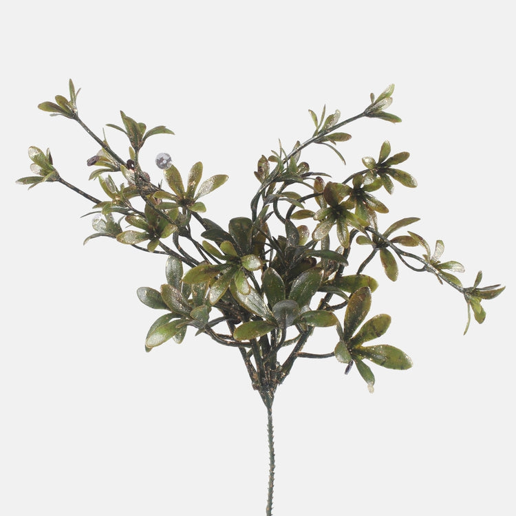 Marja glitterillä ja paljeteilla vihreä/kulta - Tekokukat.fi