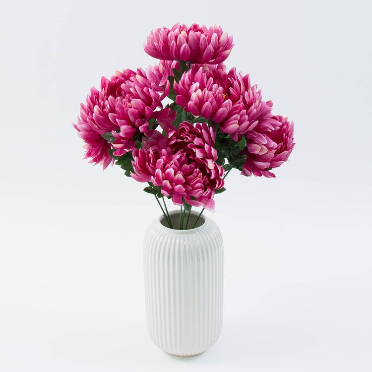 Chrysantheme Kunstblumenstrauß dunkelrosa 45 cm