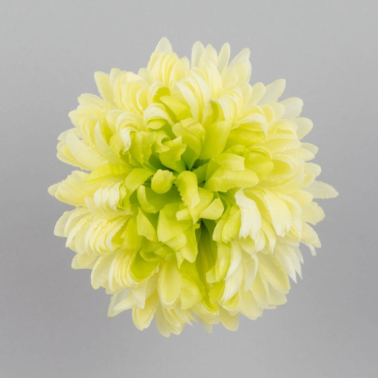 Krysanteemin pää Keltainen/Lutn. Vihreä - Tekokukat.fi