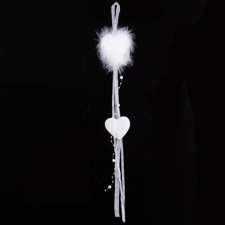 Höyhen koristelu Valkoinen - Tekokukat.fi