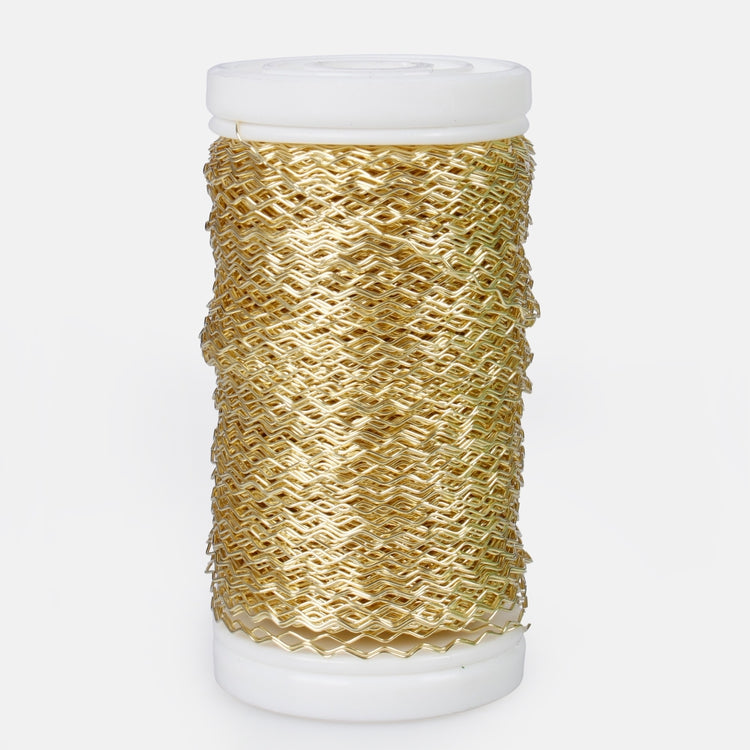 Messinkisolmittu lanka - kela 50 g Kulta - Tekokukat.fi
