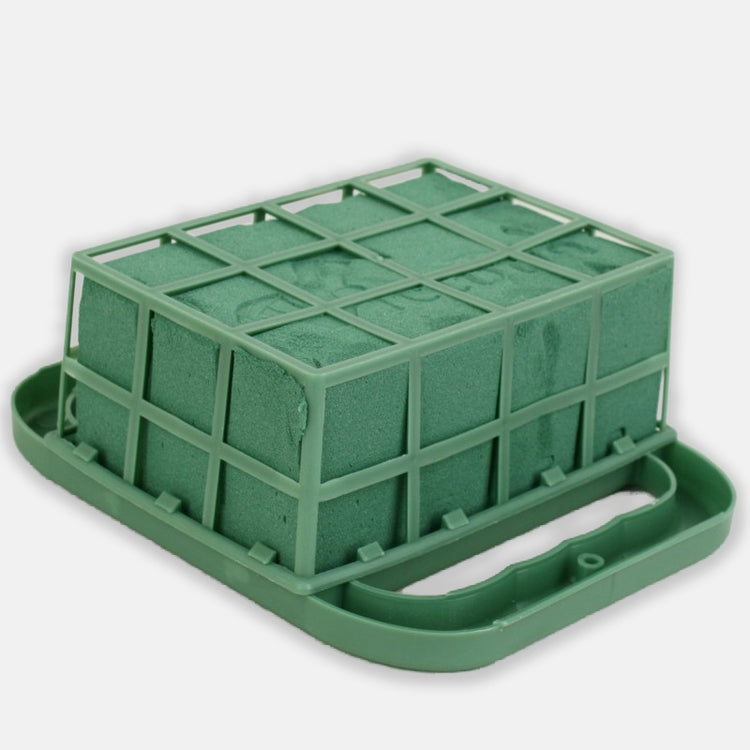 Grüne Nasssteckschaum-Halterung 21 cm