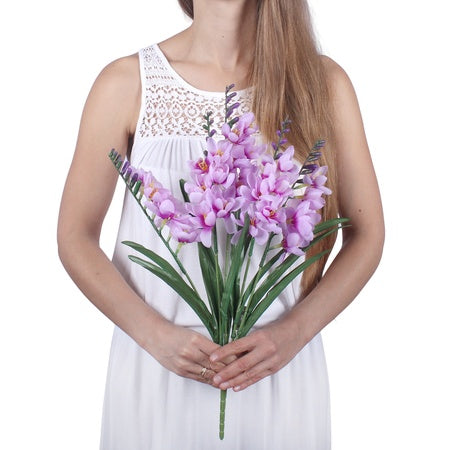 Freesia-kimppu x 5 tekokukkakimppu keltainen