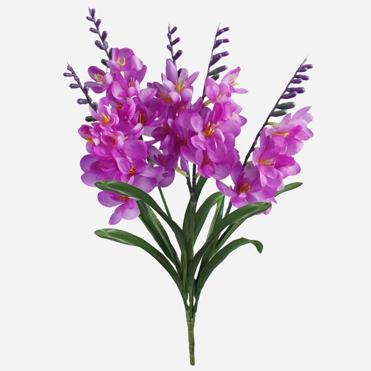 Freesia-kimppu x 5 tekokukkakimppu violetti