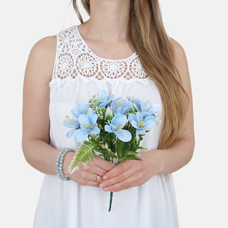Freesia x 5 tekokukkakimppu vaaleanpunainen
