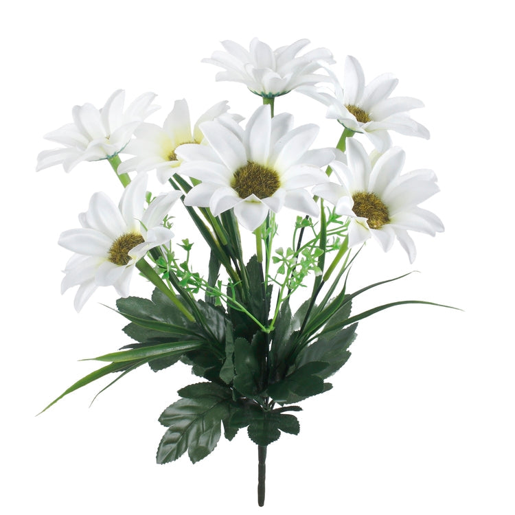 Gerbera x 7 tekokukkakimppu kermainen