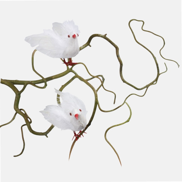 Kyyhkyset x 1 pari Valkoinen - Tekokukat.fi