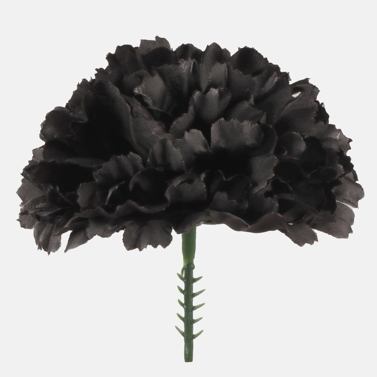 Schwarze Nelken-Kunstblumenkopf 9 cm