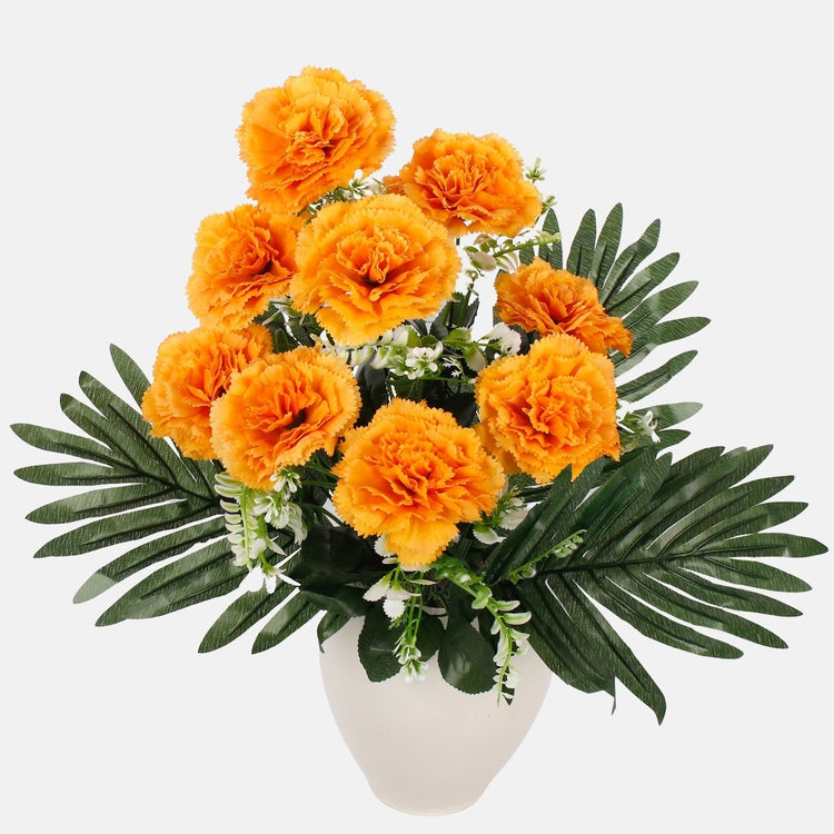 Gelb-orange Nelken-Kunstblumenstrauß 50 cm – Kunstblume – Tekokukat