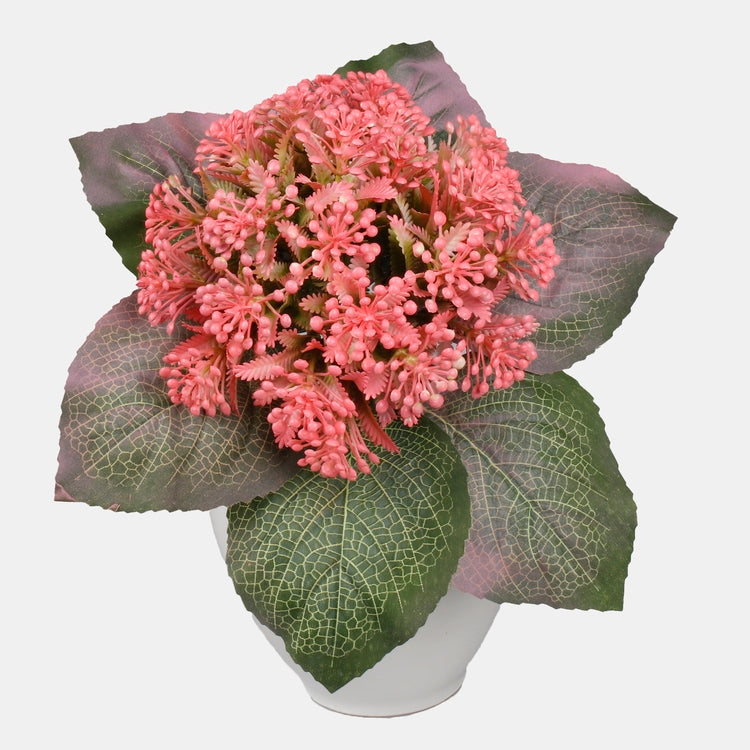 Hortensia tekokukkakimppu vaaleanpunainen