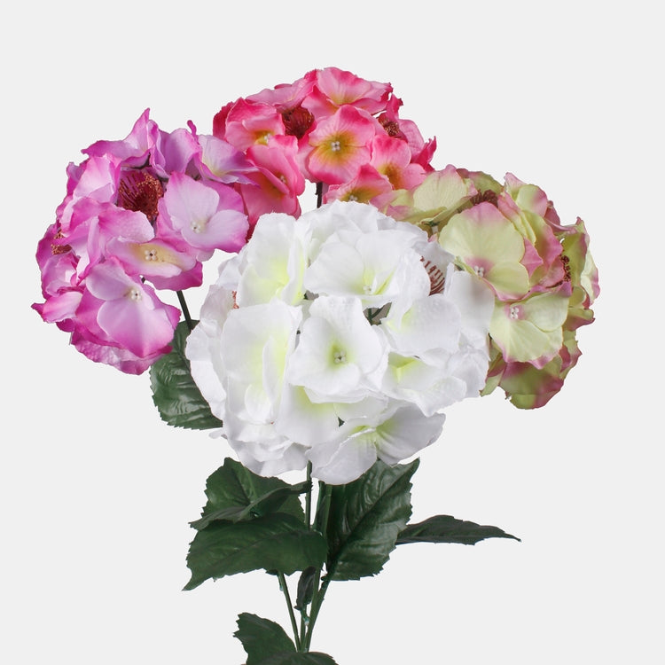 Hortensia tekokukka satunnainen väri 2 - Tekokukat.fi