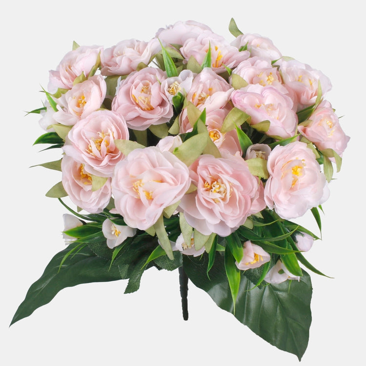 Kamelienstrauß Kunstblumen 39 cm Pink