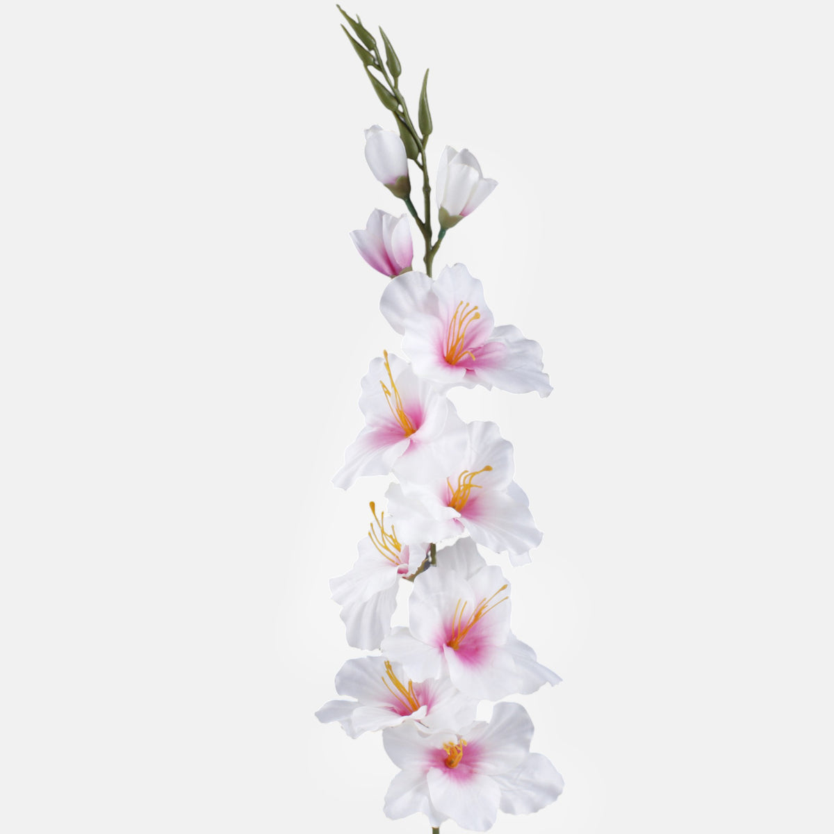Kerma/vaaleanpunainen gladiolus – tekokukka, satiini, 80 cm