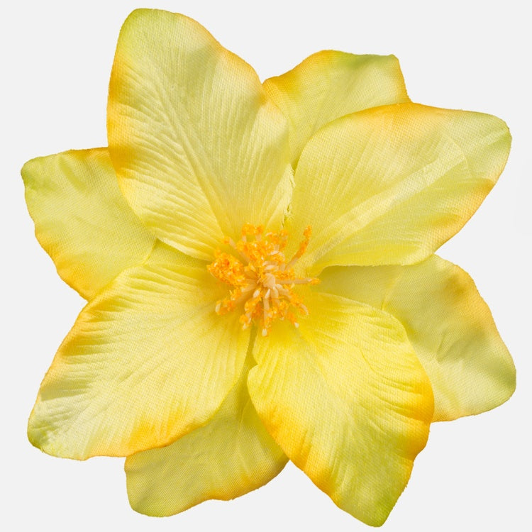 Gelbe Clematis Kunstblumenkopf Ø12 cm