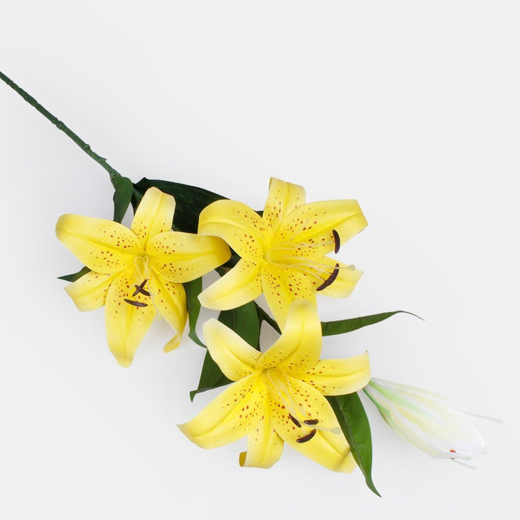 Lilja x 3 Keltainen - Tekokukat.fi