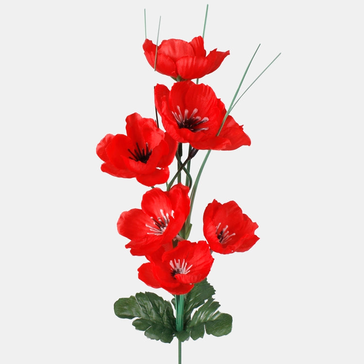 Unikko tekokukka punainen - Tekokukat.fi