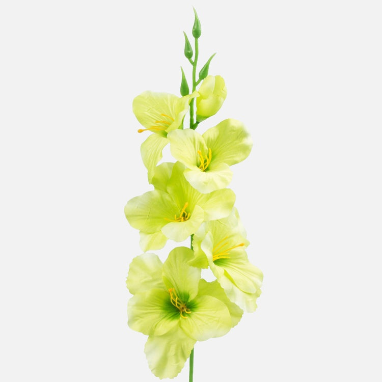Satiinigladiolus tekokukka vaaleanvihreä - Tekokukat.fi