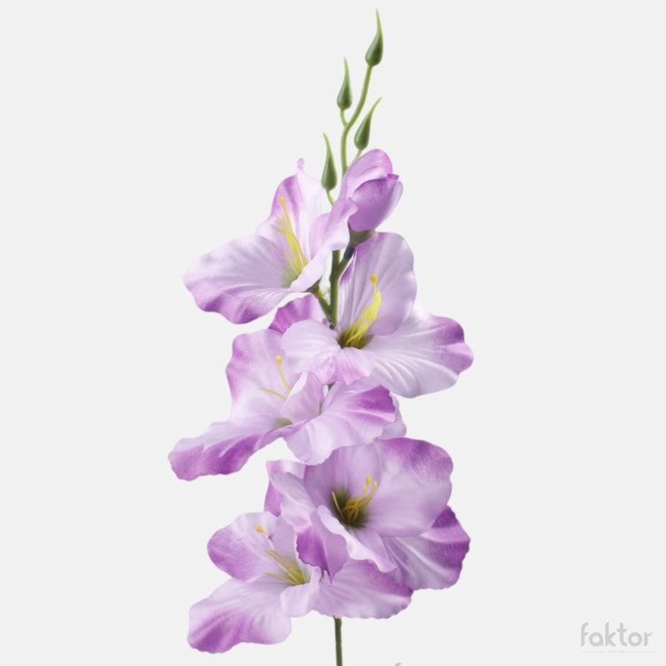 Lilafarbene Gladiole Kunstblume Satin 55 cm