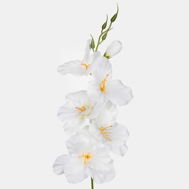 Cremefarbener Satin-Gladiolus Kunstblume 55 cm