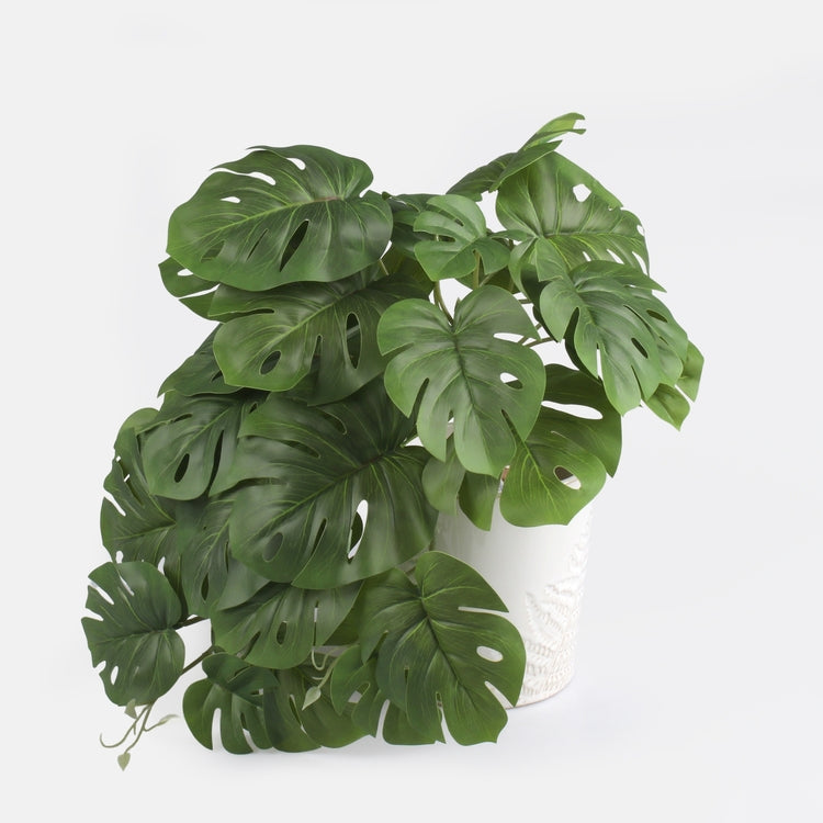 Grüne hängende Thai Monstera Kunstpflanze 55 cm – Tekokukat