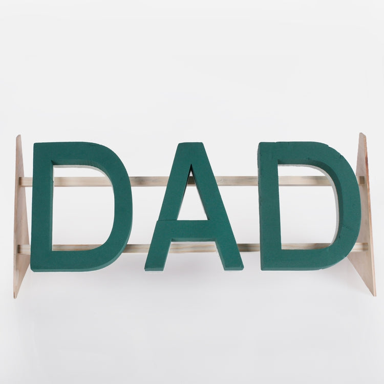 Isä märkä kukkakauppias vaahto kunnianosoitus kehyksessä Vihreä - Tekokukat.fi