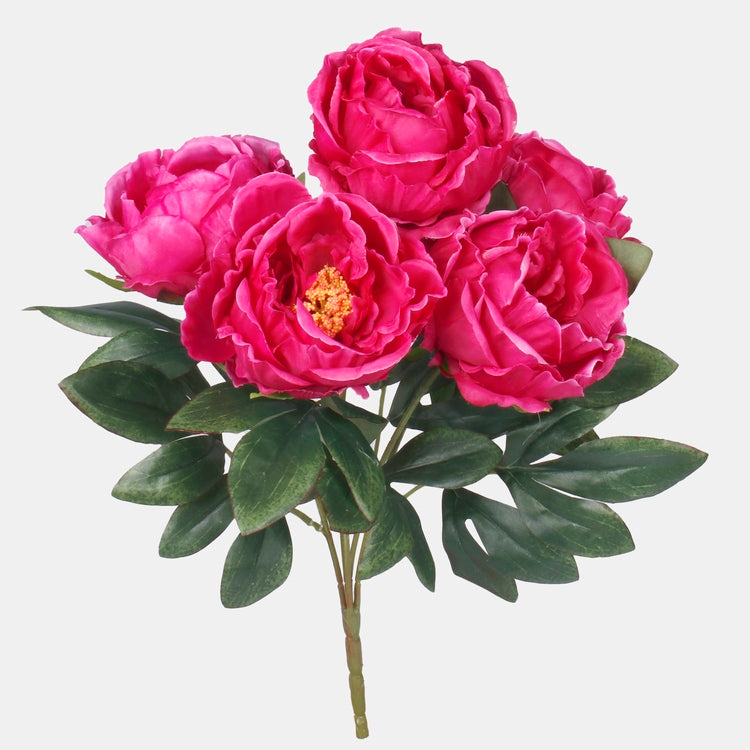 Pioni x 5 tekokukkakimppu fuksia