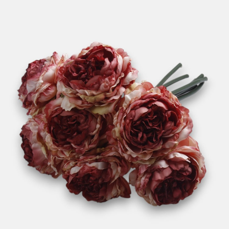 Rosa Pfingstrosenstrauß 27 cm