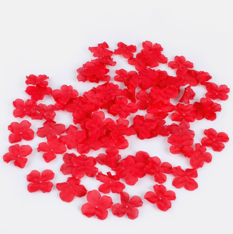 Hortensian terälehtiä x 100 kpl Punainen - Tekokukat.fi