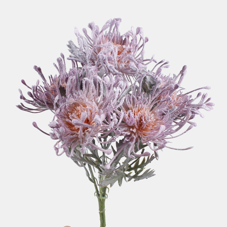 Protea x 5 tekokukkakimppu dk. liila