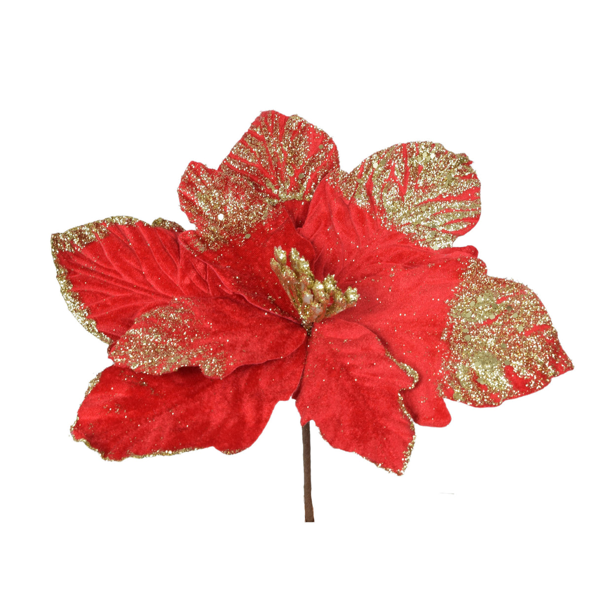 Punainen joulutähti – tekokukkapää, 25 cm
