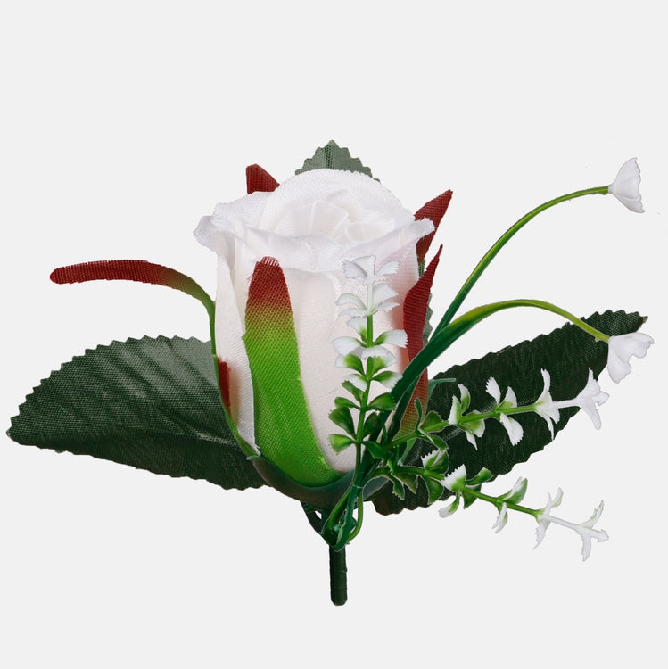 Ruusunuppu kipsin kanssa Puhdas valkoinen - Tekokukat.fi