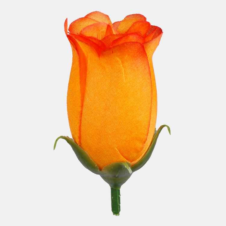 Ruusu silmussa Oranssi/punainen reuna - Tekokukat.fi