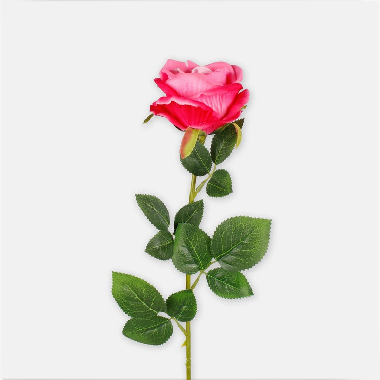 Ruusu, sametti tekokukka vaaleanpunainen - Tekokukat.fi