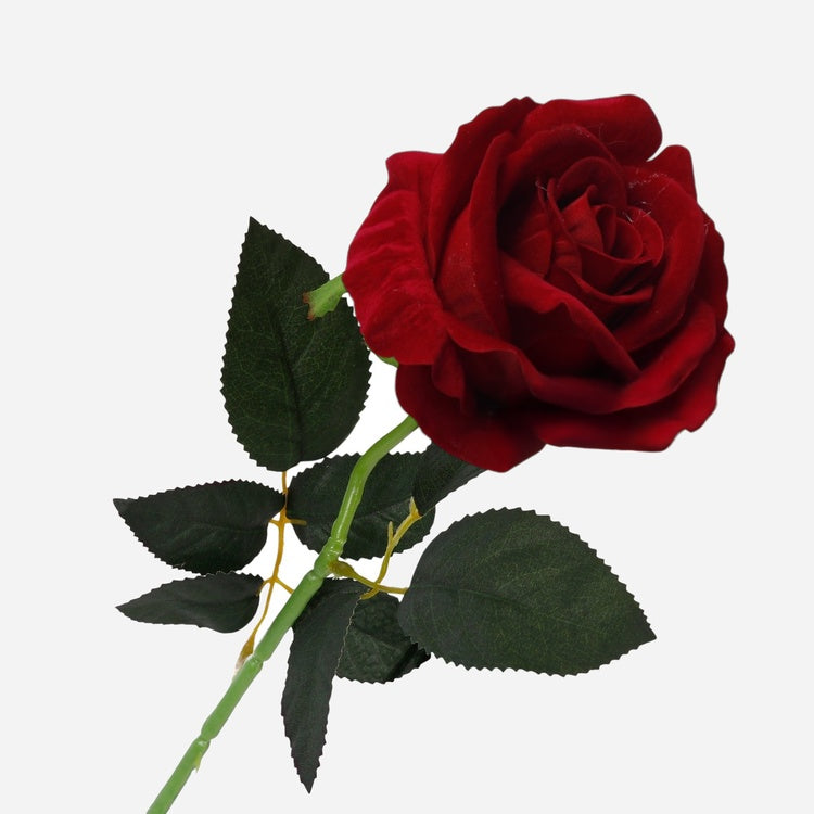Ruusu, sametti Punainen - Tekokukat.fi