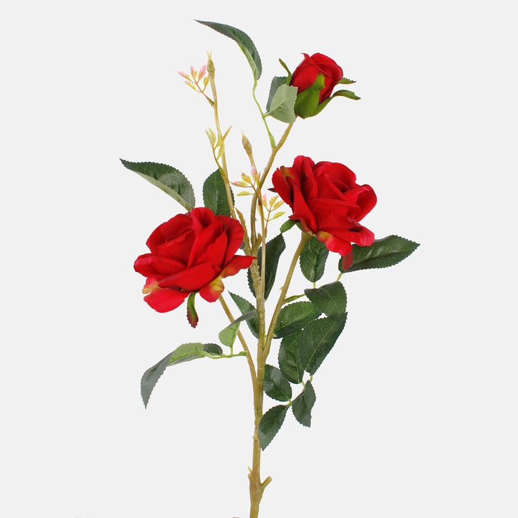 Ruusu x 3 tekokukka punainen - Tekokukat.fi